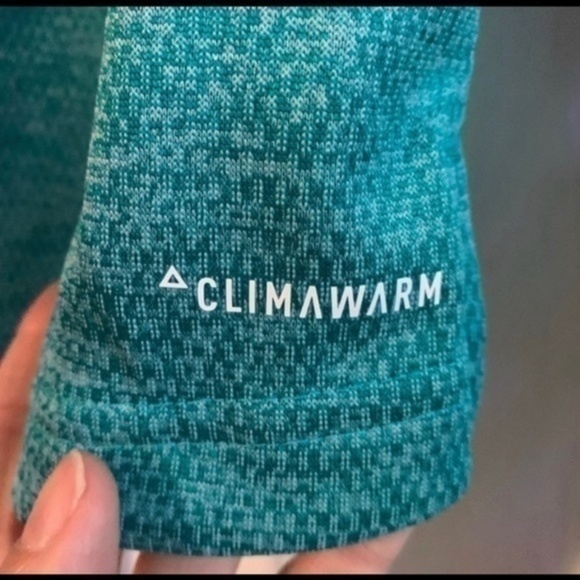 Adidas Logo Print Turquoise Dolman Hoodie Small - Picture 8 of 8